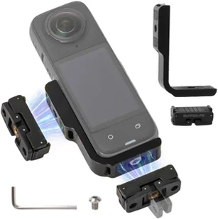 UCHWYT TYPU L GO PRO DO INSTAX360 X4/X5 Z ADAPTEREM I GWINTEM 1/4" - Akcesoria do kamer sportowych - miniaturka - grafika 1