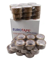 Taśmy klejące - Taśma pakowa Solvent brąz 48mm/60 m, pakiet 36 sztuk - miniaturka - grafika 1