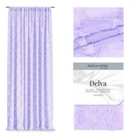 Firany - AmeliaHome, Firana Delva na taśmie, Lawendowy, 140x250 cm - miniaturka - grafika 1