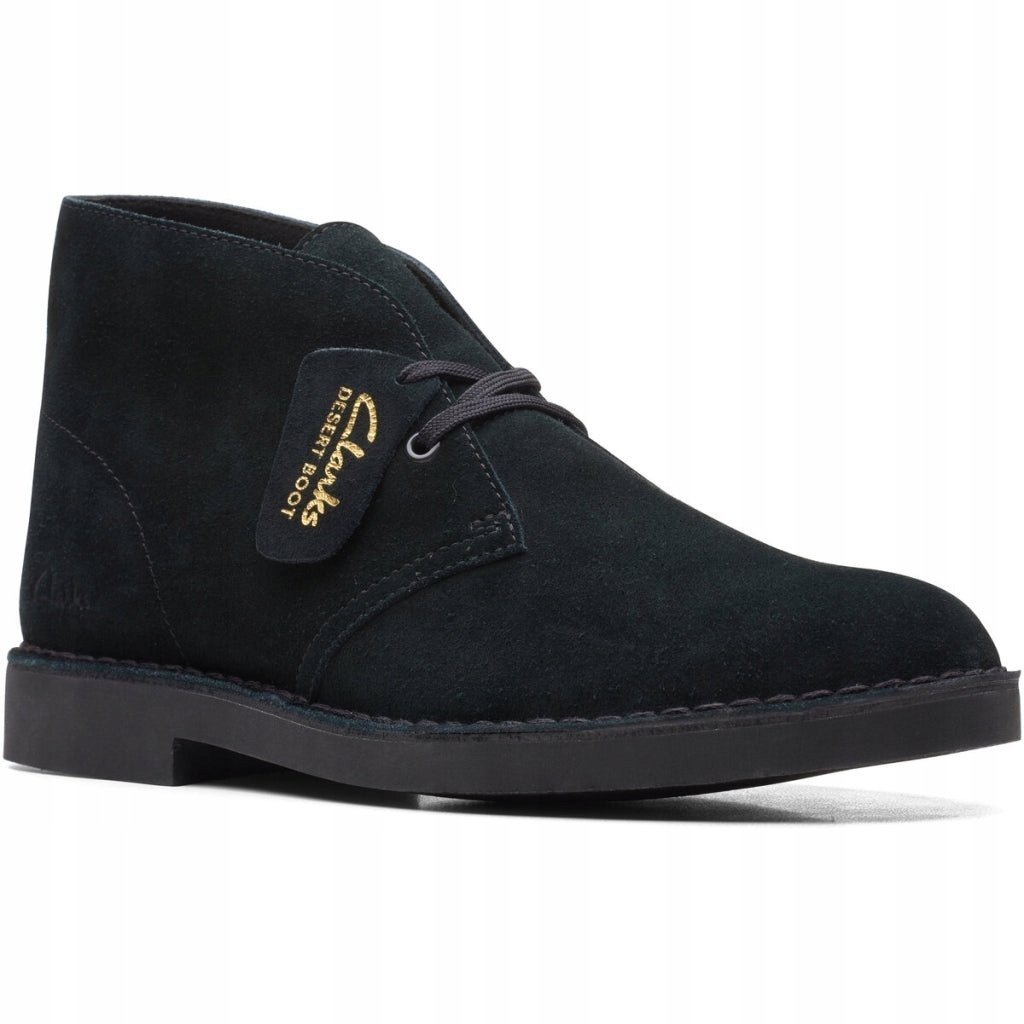 CLARKS CZARNE MĘSKIE SZTYBLETY Z ZAMSZU NA KLASYCZNEJ PODESZWIE 43 6KA