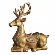 Ozdoby bożonarodzeniowe - RENIFER FIGURKA DEKORACYJNA ZŁOTA - miniaturka - grafika 1