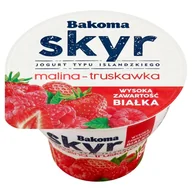 Kefiry, jogurty, maślanki - Bakoma Skyr Jogurt typu islandzkiego malina-truskawka 150 g - miniaturka - grafika 1