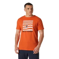 Koszulki męskie - Męska koszulka z krótkim rękawem Helly Hansen Shoreline T-shirt 3.0 bonfire - M - miniaturka - grafika 1