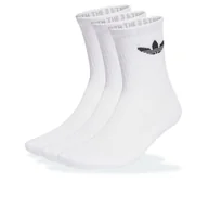Skarpetki męskie - Skarpetki unisex adidas Originals Trefoil Cushion Crew Socks 3 Pairs IJ5616 - białe - miniaturka - grafika 1