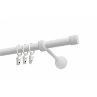 Karnisze - Karnisz DECASTYL Luna z kółkami pojedynczy 160 cm Biały - miniaturka - grafika 1