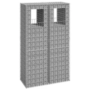 vidaxl Słupki gabionowe, 2 szt., 50x50x180 cm, żelazo! 151273 - Ogrodzenia - miniaturka - grafika 1