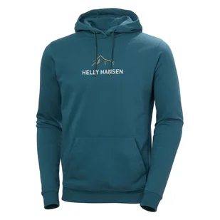 Męska Bluza HELLY HANSEN F2F ORGANIC COTTON HOODIE 2.0 63426_454 – Turkusowy - Bluzy męskie - miniaturka - grafika 1