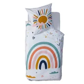Pościel dla dzieci - Komplet pościeli dla dzieci z tęczą, 140 x 200 cm - miniaturka - grafika 1