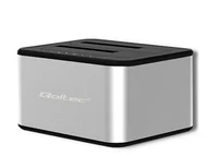 Obudowy i kieszenie na dyski twarde - QOLTEC Stacja dokująca dysków 2x HDD/SSD 2.5"/3.5" SATA/USB 50316 - miniaturka - grafika 1
