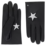 Rękawiczki - Roeckl Damskie skórzane rękawiczki Lido, czarne/srebrne, 7,5, czarny/srebrny - miniaturka - grafika 1