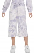 Spodnie damskie - Nike Dresowe Spodnie 3 4 z Nadrukiem Wzór Tie Dye 137-146 K_a - miniaturka - grafika 1