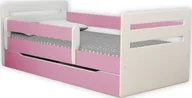 Łóżka dla dzieci i młodzieży - Elior Łóżko dla dziewczynki z szufladą Candy 2X 80x160 - różowe - miniaturka - grafika 1