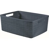 Pudła i pojemniki do przechowywania - CURVER JUTE S 5L Koszyk 27 x 20 x 11 cm, ciemny szary 01904-G44 - miniaturka - grafika 1