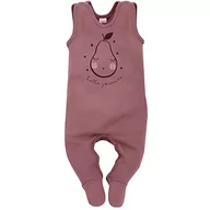 Śpiochy dla niemowląt - Pinokio Baby Sleepsuit Tres Bien, 100% cotton dark pink with pear print, Girls Gr. 56-68 (68), ciemnoróżowy, 68 cm - miniaturka - grafika 1