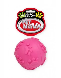 PET NOVA Pet Nova Piłka miętowa SoundBall z dźwiękiem różowa 6cm PPTN032 - Zabawki dla psów - miniaturka - grafika 1