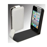 Etui i futerały do telefonów - Etui na telefon komórkowy flip thin carbon look do telefonu komórkowego iPhone 4 4S biały - miniaturka - grafika 1