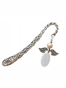 ZAKŁADKA DO KSIĄŻKI ANIOŁ ANIOŁEK PERŁA ŁOSOSIOWA MASA PERŁOWA - Naszyjniki - miniaturka - grafika 1