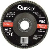 Tarcze do pił - Geko Tarcza listkowa"SILIKON" 125mm P80 PREMIUM10/200 - miniaturka - grafika 1