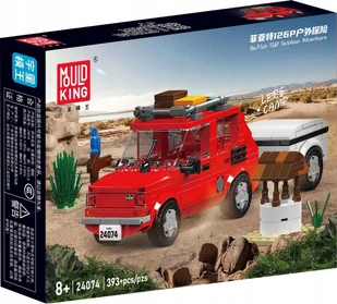 Klocki Fiat 126p Maluch z przyczepką od MOULD KING 24074 zestaw konstrukcyj - Klocki - miniaturka - grafika 1