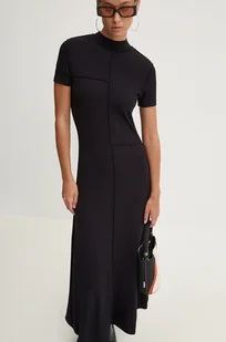 Desigual sukienka CINCINNATI kolor czarny maxi dopasowana 24WWVK67 - Sukienki - miniaturka - grafika 1
