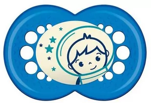 Smoczka dla dzieci Mam Baby Original Nighttime Soother 16+ Silicone Blue - Smoczki uspokajające - miniaturka - grafika 1