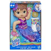 Lalki dla dziewczynek - Hasbro Baby Alive Migocząca Syrenka Brunetka - miniaturka - grafika 1