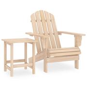 Meble ogrodowe - Lumarko Krzesło ogrodowe Adirondack ze stolikiem, drewno jodłowe - miniaturka - grafika 1