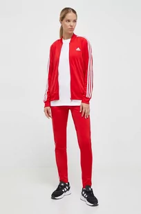 adidas dres damski kolor czerwony - Dresy damskie - miniaturka - grafika 1