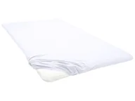 Prześcieradła - Biberna Biberna Prześcieradło z dżerseju z gumką (140 - 160 x 200 cm, Biały) 4053855231354 - miniaturka - grafika 1