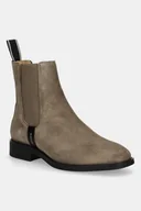 Botki damskie - Gant sztyblety zamszowe Fayy damskie kolor beżowy na płaskim obcasie 31553127 - miniaturka - grafika 1