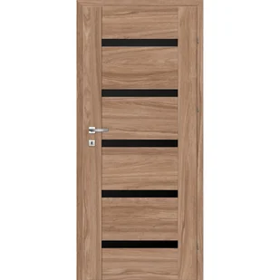 Drzwi wewnętrzne pokojowe Tinos Black orzech karmel 80 prawe Artens 5905612069252 - Drzwi wewnętrzne - miniaturka - grafika 1