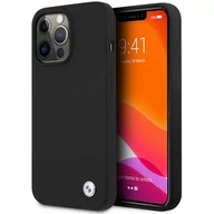 Etui i futerały do telefonów - BMW Etui BMHCP13LSILBK iPhone 13 Pro / 13 6,1" czarny/black hardcase Silicone Signature BMW000419-0 - miniaturka - grafika 1