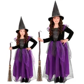Stroje karnawałowe - Strój mała czarownica fioletowa -116 - miniaturka - grafika 1