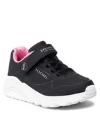 Buty dla dziewczynek - Skechers Sneakersy Uno Lite 310451L/BKRG Czarny - miniaturka - grafika 1