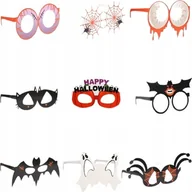 Dodatki do strojów karnawałowych - Okulary Papierowe Przebranie Cosplay Halloween Zestaw 9 szt - miniaturka - grafika 1