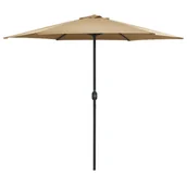 Parasole ogrodowe - vidaXL Parasol ogrodowy na słupku aluminiowym, 270x246 cm, taupe 47347 - miniaturka - grafika 1