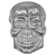 Figurki dekoracyjne - Rzeźba ścienna Deco Skull Silver 42x30 cm z wykończeniem niklowym Aluminium - miniaturka - grafika 1