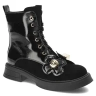 Botki damskie - Czarne Botki S.Barski Modne Buty Damskie - miniaturka - grafika 1