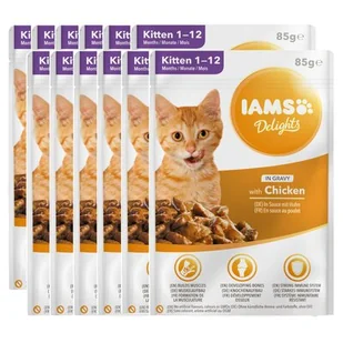 Iams 12 x 85 g Delights + 2 x 85 g Delights Adult Kurczak i indyk w sosie gratis! Kitten kurczak w sosie - Mokra karma dla kotów Iams 12 x 85 g Delights + 2 x 85 g Delights Adult Kurczak i indyk w sosie gratis! Kitten kurczak w sosie - Mokra karma dla kotów - miniaturka - grafika 4