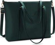 Torebki damskie - NUBILY Torebka damska Shopper 15,6 cala Skórapoliuretan Czarna Inteligentna biznesowa torba na ramię - miniaturka - grafika 1