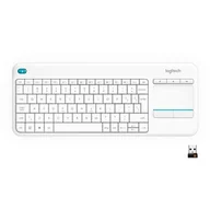 Klawiatury do laptopów - Logitech Wireless Touch Keyboard K400 Plus biała - miniaturka - grafika 1