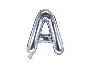 PartyDeco Balon foliowy, litera A, srebrny, 35 cm - Balony i akcesoria - miniaturka - grafika 1