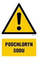 Tablice BHP - GF054 PODCHLORYN SODU, KN - FOLIA PODŁOGOWA NIEŚWIECĄCA; (300X450MM) - miniaturka - grafika 1