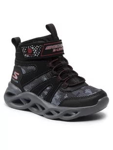 Skechers Śniegowce Zerrix 400145L/BKRD Czarny - Buty dla chłopców - miniaturka - grafika 1