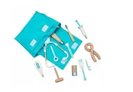 Zabawki sensoryczne - Zestaw małego doktora dentysta drewniane akcesoria apteczka stetoskop (W082) - miniaturka - grafika 1