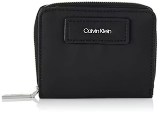Portfele - CALVIN KLEIN Damski nylonowy portfel Z/A W/F MD Bi-Fold, Ck czarny, jeden rozmiar - grafika 1