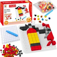 Układanki dla dzieci - Gra Logiczna Układanka Karty Montessori Tangram Puzzle Klocki Mozaika 128 - miniaturka - grafika 1