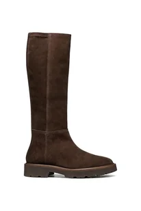 Geox kozaki D NORIZE damskie kolor brązowy na płaskim obcasie D564ZB 022JZ C6006 - Kozaki damskie - miniaturka - grafika 1