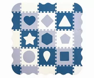 Maty piankowe - Milly Mally, Mata Piankowa Puzzle, Jolly 3x3 Shapes, Niebieski - miniaturka - grafika 1