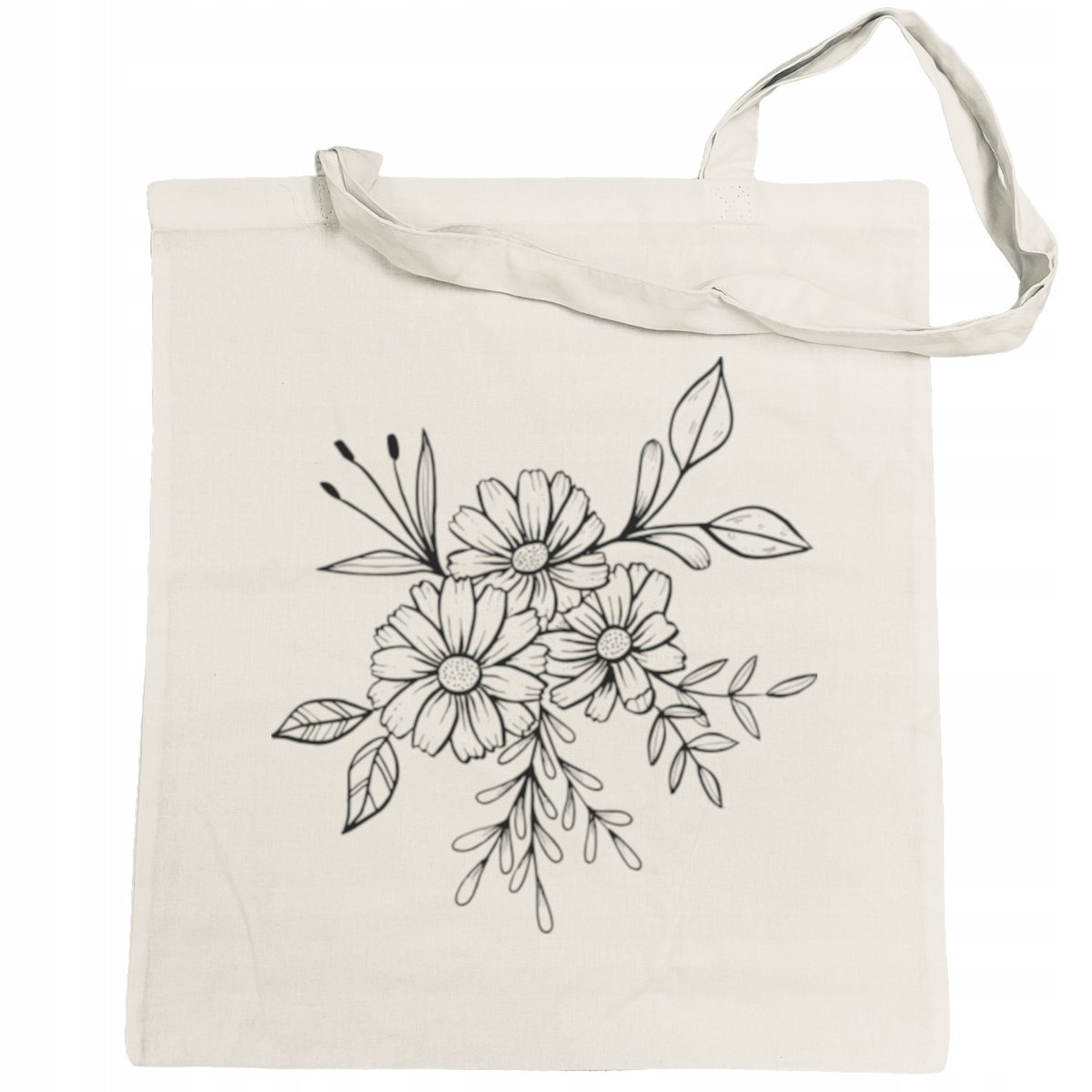 Torba na zakupy fajny nadruk BUKIET KWIATY